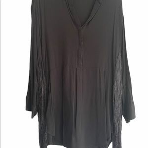Zara black fringe on the sides XL